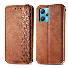 Coque Portefeuille Livre Cuir Etui Clapet S01D pour Realme 9 5G Marron