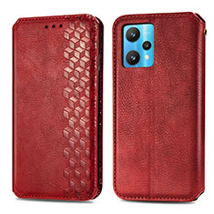 Coque Portefeuille Livre Cuir Etui Clapet S01D pour Realme 9 5G Rouge