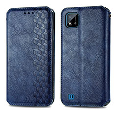 Coque Portefeuille Livre Cuir Etui Clapet S01D pour Realme C11 (2021) Bleu