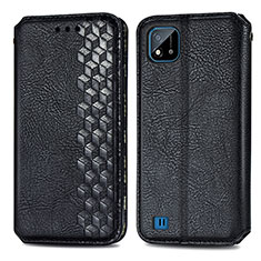 Coque Portefeuille Livre Cuir Etui Clapet S01D pour Realme C11 (2021) Noir