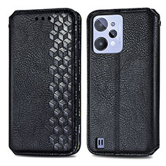 Coque Portefeuille Livre Cuir Etui Clapet S01D pour Realme C31 Noir