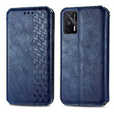 Coque Portefeuille Livre Cuir Etui Clapet S01D pour Realme GT 5G Bleu