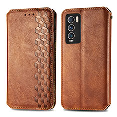 Coque Portefeuille Livre Cuir Etui Clapet S01D pour Realme GT Master Explorer 5G Marron