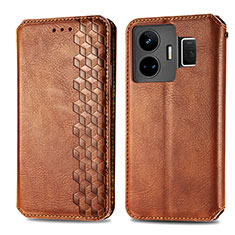 Coque Portefeuille Livre Cuir Etui Clapet S01D pour Realme GT Neo5 240W 5G Marron