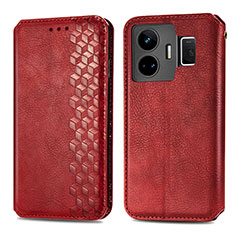 Coque Portefeuille Livre Cuir Etui Clapet S01D pour Realme GT Neo5 240W 5G Rouge