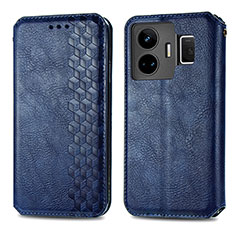 Coque Portefeuille Livre Cuir Etui Clapet S01D pour Realme GT Neo5 5G Bleu