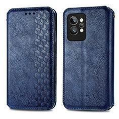 Coque Portefeuille Livre Cuir Etui Clapet S01D pour Realme GT2 Pro 5G Bleu