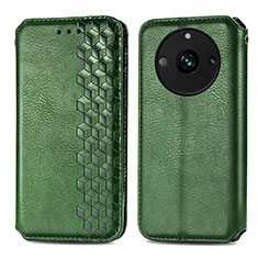 Coque Portefeuille Livre Cuir Etui Clapet S01D pour Realme Narzo 60 Pro 5G Vert