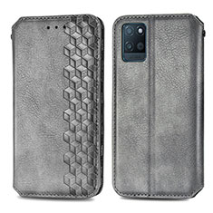 Coque Portefeuille Livre Cuir Etui Clapet S01D pour Realme V11 5G Gris