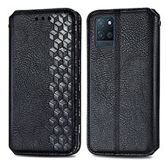 Coque Portefeuille Livre Cuir Etui Clapet S01D pour Realme V11 5G Noir