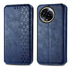 Coque Portefeuille Livre Cuir Etui Clapet S01D pour Realme V50 5G Bleu