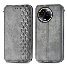 Coque Portefeuille Livre Cuir Etui Clapet S01D pour Realme V50 5G Gris