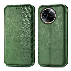 Coque Portefeuille Livre Cuir Etui Clapet S01D pour Realme V50 5G Vert