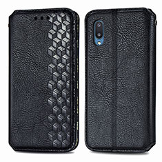 Coque Portefeuille Livre Cuir Etui Clapet S01D pour Samsung Galaxy A02 Noir