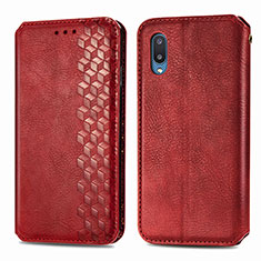 Coque Portefeuille Livre Cuir Etui Clapet S01D pour Samsung Galaxy A02 Rouge