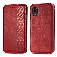 Coque Portefeuille Livre Cuir Etui Clapet S01D pour Samsung Galaxy A03 Core Rouge