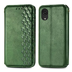 Coque Portefeuille Livre Cuir Etui Clapet S01D pour Samsung Galaxy A03 Core Vert