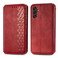 Coque Portefeuille Livre Cuir Etui Clapet S01D pour Samsung Galaxy A04s Rouge