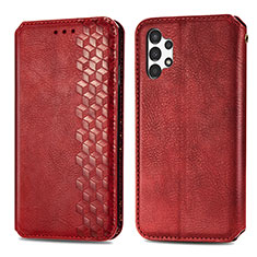 Coque Portefeuille Livre Cuir Etui Clapet S01D pour Samsung Galaxy A13 4G Rouge