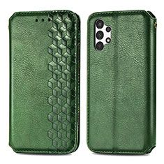 Coque Portefeuille Livre Cuir Etui Clapet S01D pour Samsung Galaxy A13 4G Vert