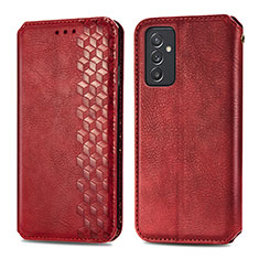 Coque Portefeuille Livre Cuir Etui Clapet S01D pour Samsung Galaxy A15 5G Rouge