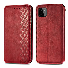 Coque Portefeuille Livre Cuir Etui Clapet S01D pour Samsung Galaxy A22s 5G Rouge