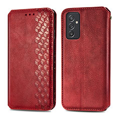 Coque Portefeuille Livre Cuir Etui Clapet S01D pour Samsung Galaxy A24 4G Rouge