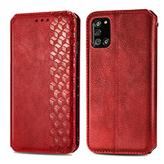 Coque Portefeuille Livre Cuir Etui Clapet S01D pour Samsung Galaxy A31 Rouge