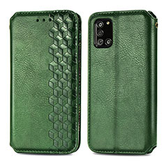 Coque Portefeuille Livre Cuir Etui Clapet S01D pour Samsung Galaxy A31 Vert