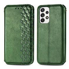 Coque Portefeuille Livre Cuir Etui Clapet S01D pour Samsung Galaxy A33 5G Vert