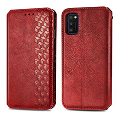 Coque Portefeuille Livre Cuir Etui Clapet S01D pour Samsung Galaxy A41 Rouge