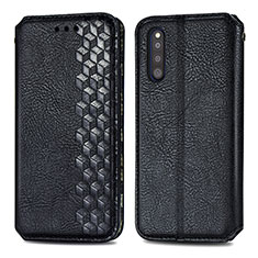 Coque Portefeuille Livre Cuir Etui Clapet S01D pour Samsung Galaxy A41 SC-41A Noir