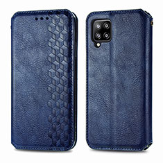 Coque Portefeuille Livre Cuir Etui Clapet S01D pour Samsung Galaxy A42 5G Bleu