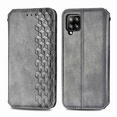 Coque Portefeuille Livre Cuir Etui Clapet S01D pour Samsung Galaxy A42 5G Gris