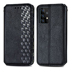 Coque Portefeuille Livre Cuir Etui Clapet S01D pour Samsung Galaxy A52 4G Noir