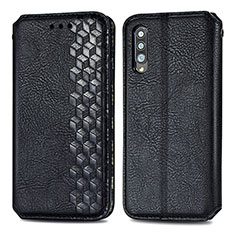 Coque Portefeuille Livre Cuir Etui Clapet S01D pour Samsung Galaxy A70 Noir