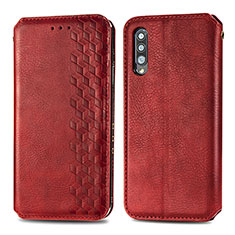 Coque Portefeuille Livre Cuir Etui Clapet S01D pour Samsung Galaxy A70 Rouge