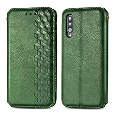 Coque Portefeuille Livre Cuir Etui Clapet S01D pour Samsung Galaxy A70 Vert