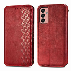 Coque Portefeuille Livre Cuir Etui Clapet S01D pour Samsung Galaxy F13 4G Rouge