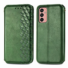 Coque Portefeuille Livre Cuir Etui Clapet S01D pour Samsung Galaxy F13 4G Vert