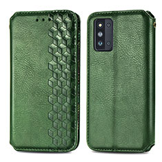 Coque Portefeuille Livre Cuir Etui Clapet S01D pour Samsung Galaxy F52 5G Vert