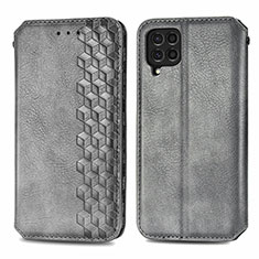 Coque Portefeuille Livre Cuir Etui Clapet S01D pour Samsung Galaxy F62 5G Gris