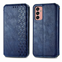 Coque Portefeuille Livre Cuir Etui Clapet S01D pour Samsung Galaxy M13 4G Bleu