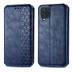 Coque Portefeuille Livre Cuir Etui Clapet S01D pour Samsung Galaxy M32 4G Bleu