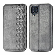 Coque Portefeuille Livre Cuir Etui Clapet S01D pour Samsung Galaxy M32 4G Gris