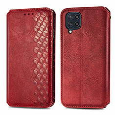 Coque Portefeuille Livre Cuir Etui Clapet S01D pour Samsung Galaxy M32 4G Rouge