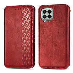 Coque Portefeuille Livre Cuir Etui Clapet S01D pour Samsung Galaxy M33 5G Rouge