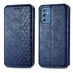 Coque Portefeuille Livre Cuir Etui Clapet S01D pour Samsung Galaxy M52 5G Bleu