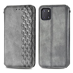 Coque Portefeuille Livre Cuir Etui Clapet S01D pour Samsung Galaxy M60s Gris