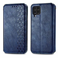 Coque Portefeuille Livre Cuir Etui Clapet S01D pour Samsung Galaxy M62 4G Bleu
